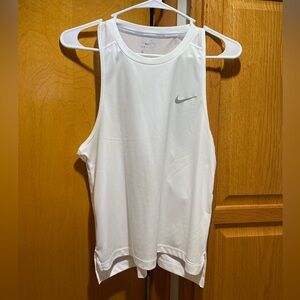 Nike White Running Dri-FIT Tank